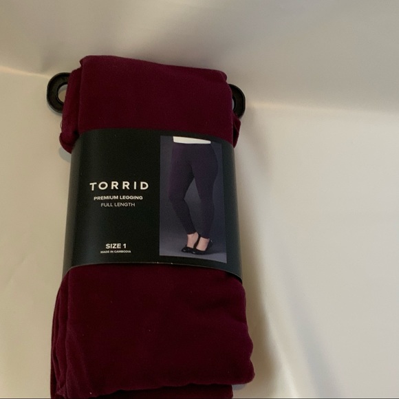 TORRID LEGGINGS burgundy premium leggings - Picture 4 of 7